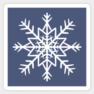 Simple white snowflake Sticker